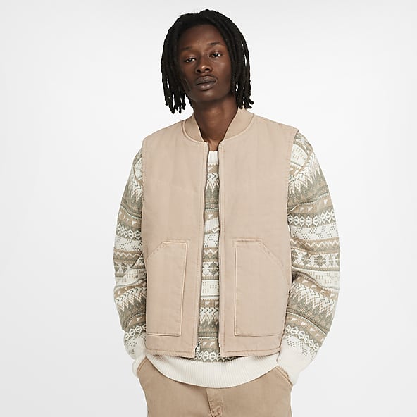 Marron Bolsillo tipo canguro Chalecos. Nike US